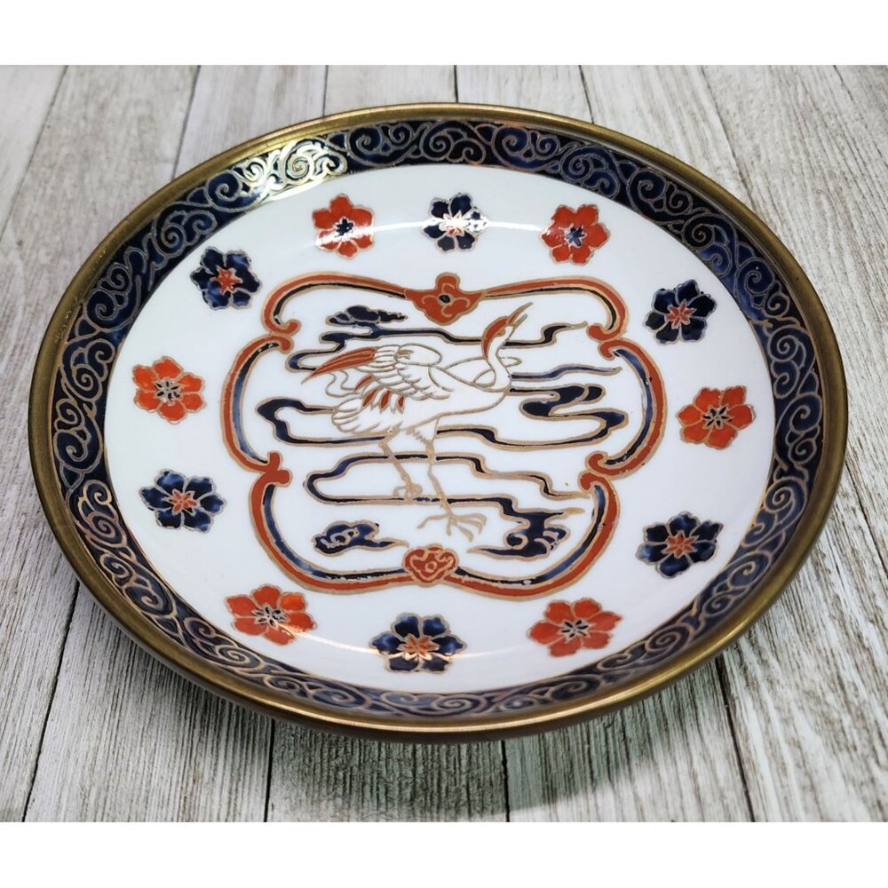 Vintage ACF Japanese Porcelain Ware Bowl Plate 7.5'' Decorated in Hong Kong